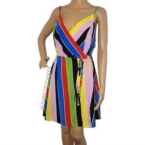 Forever 21 striped wrap dress